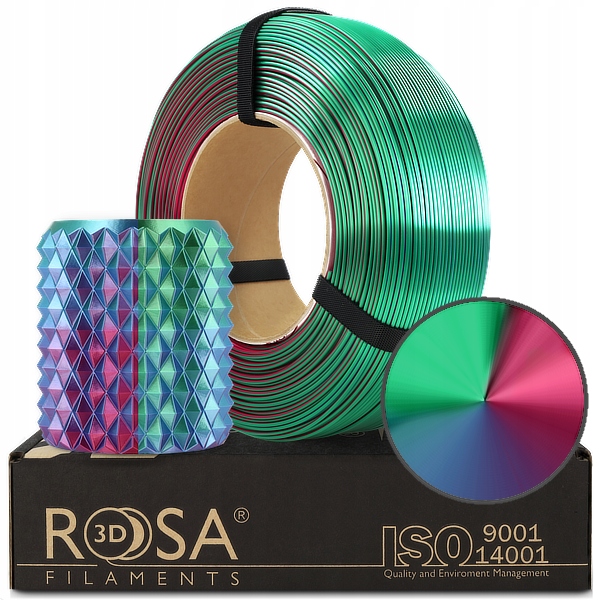 FILAMENT 3D Refill PLA Magic Silk AURORA Blue-Purple-Green 1kg