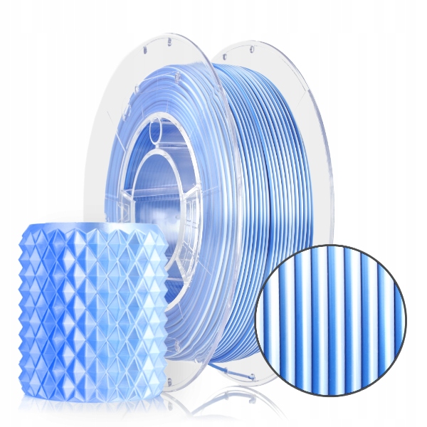 FILAMENT 3D PLA Magic Silk Frozen (white+blue) 300g