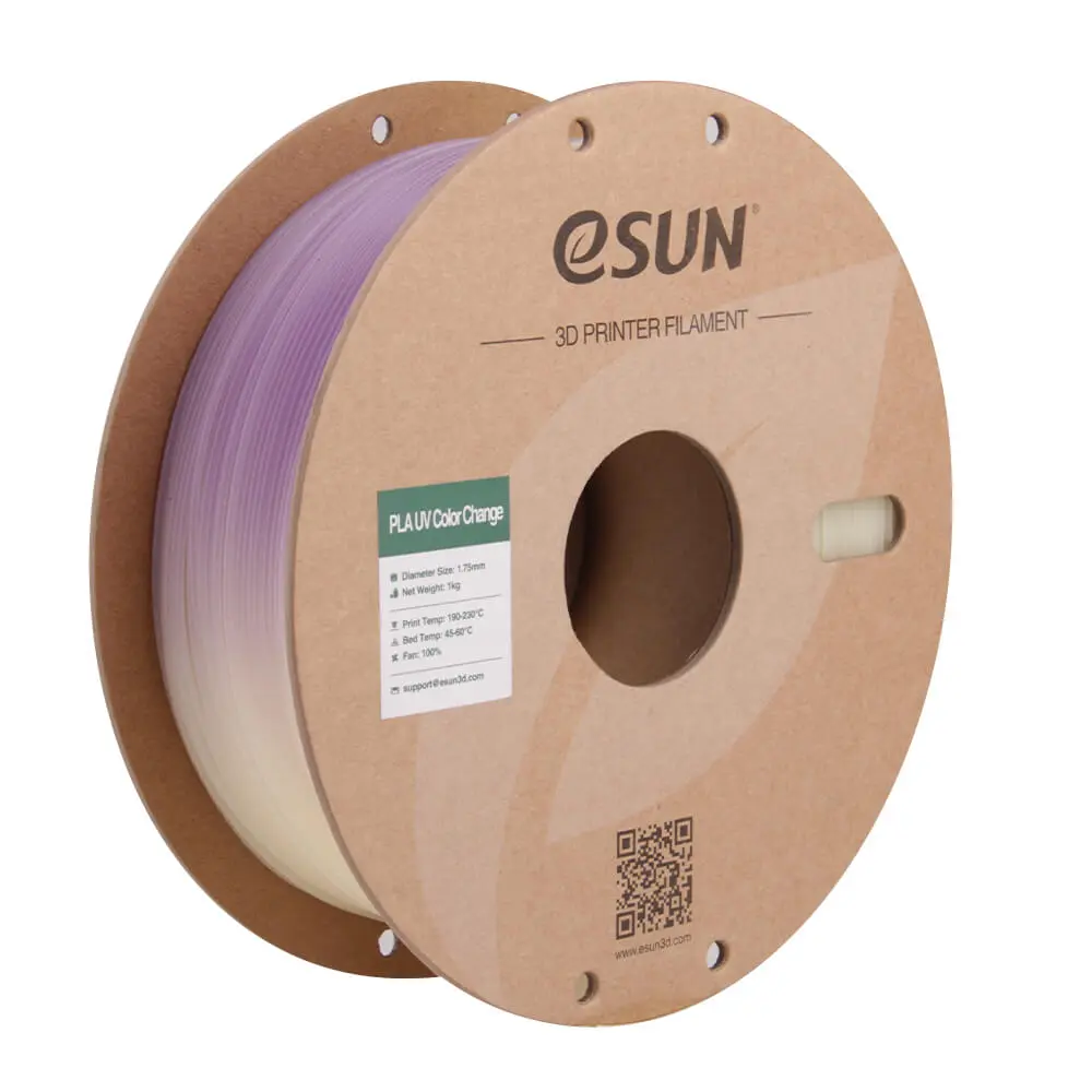eSUN PLA UV Filament zmiana koloru fioletowy color change 1.75mm 1000g