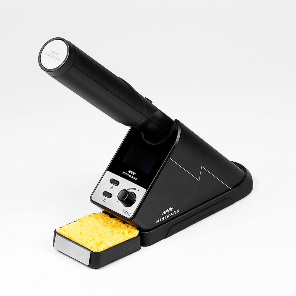 MINIWARE TS1C + grot TS-B02 bezprzewodowa stacja lutownicza