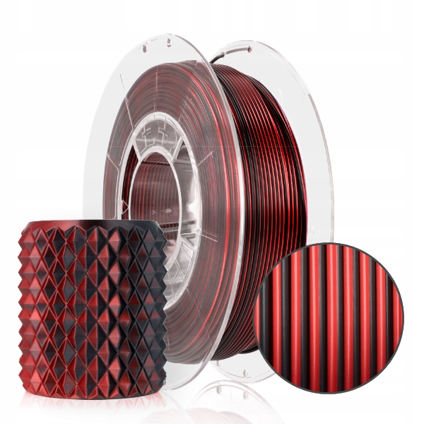 FILAMENT 3D PLA Magic Silk Mistic Red (black+red) 300g