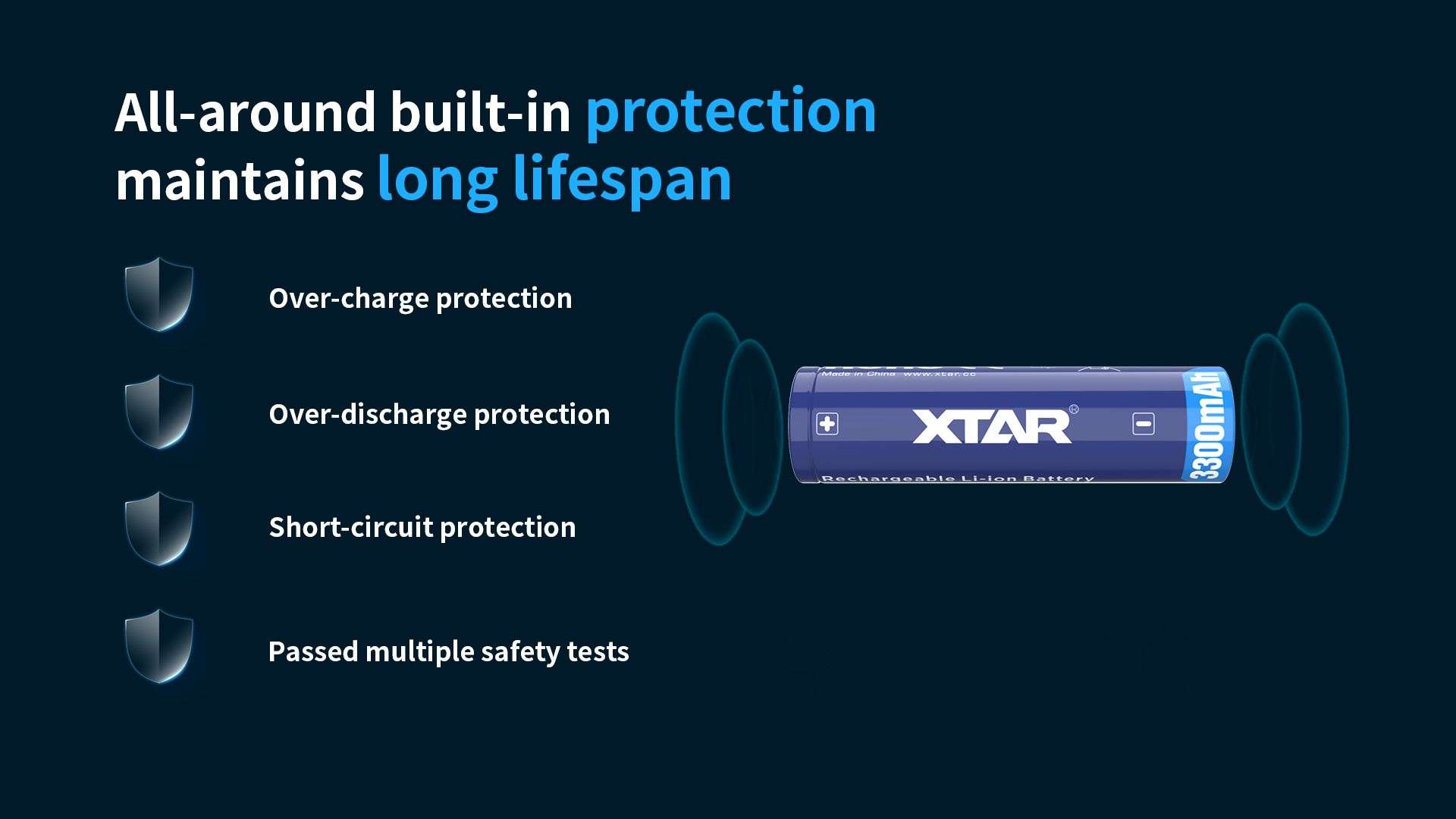 XTAR bateria 18650 3300mAh 3.6V litowo-jonowa z zabezpieczeniem