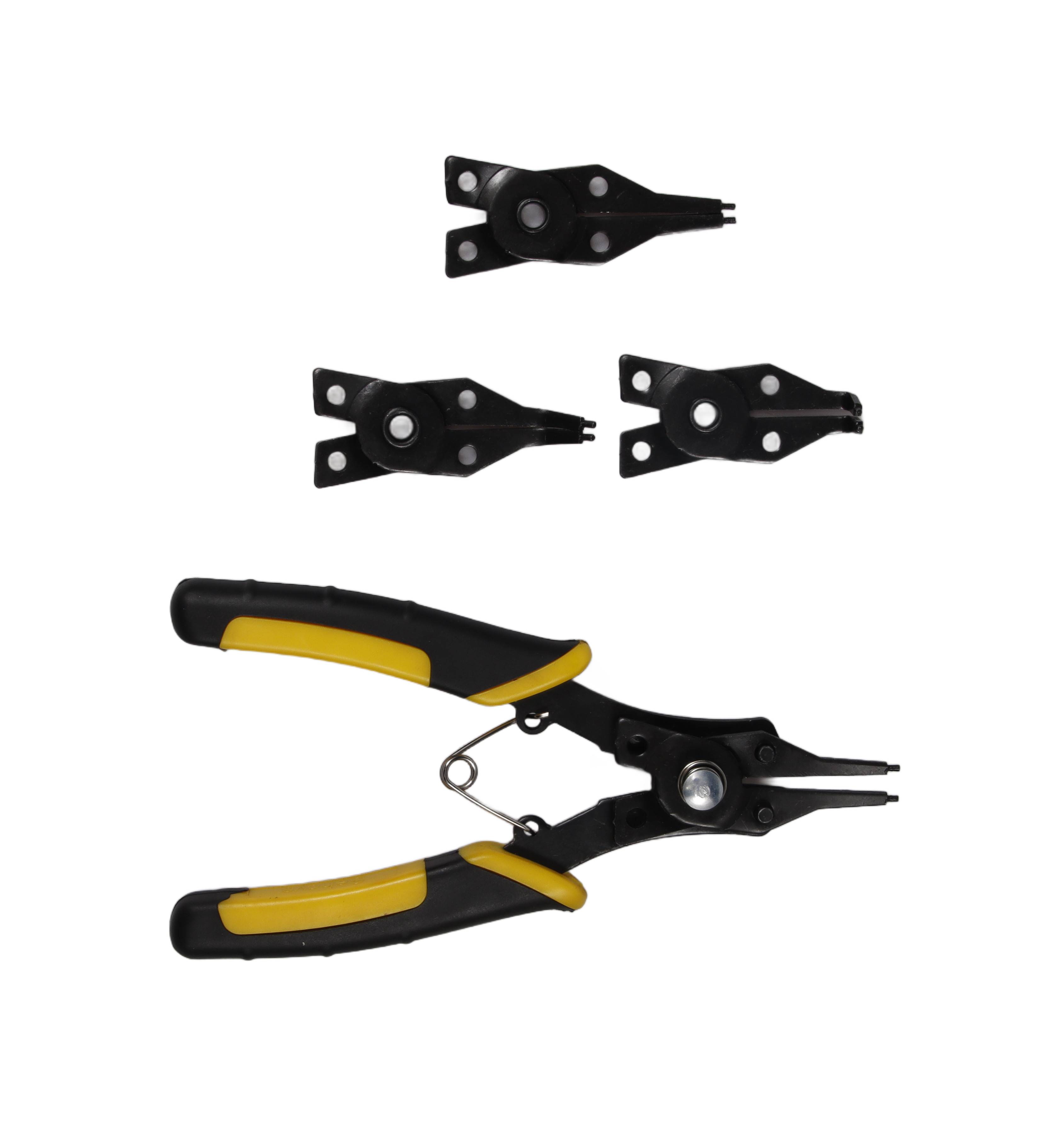 ProRock zestaw szczypce do pierścieni osadczych 4 w 1 czarny-żółty