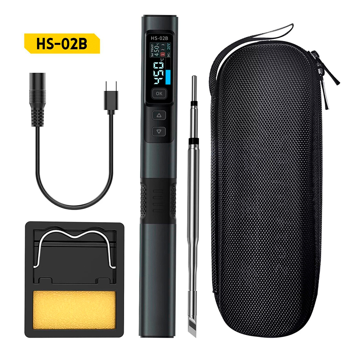 FNIRSI HS-02B lutownica standard zestaw