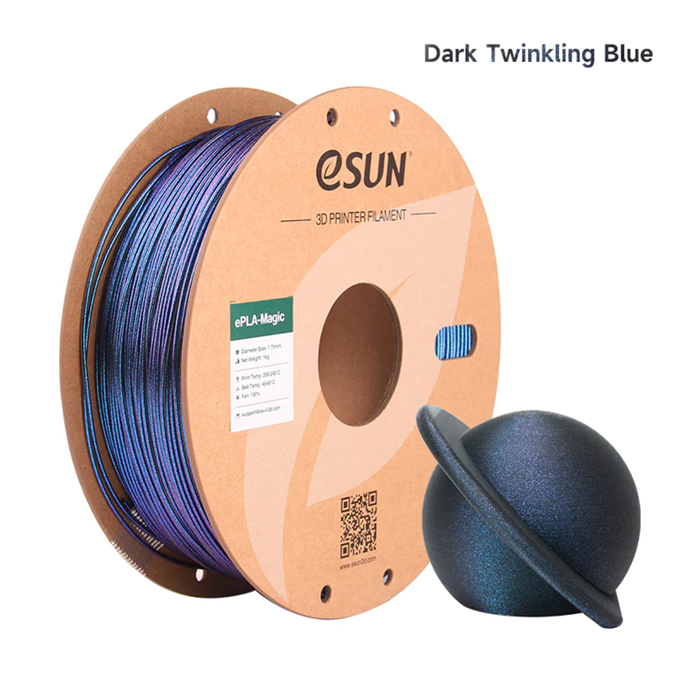 eSUN PLA-Magic Filament 1.75mm 1000g Dark Twinkling Blue Niebieski