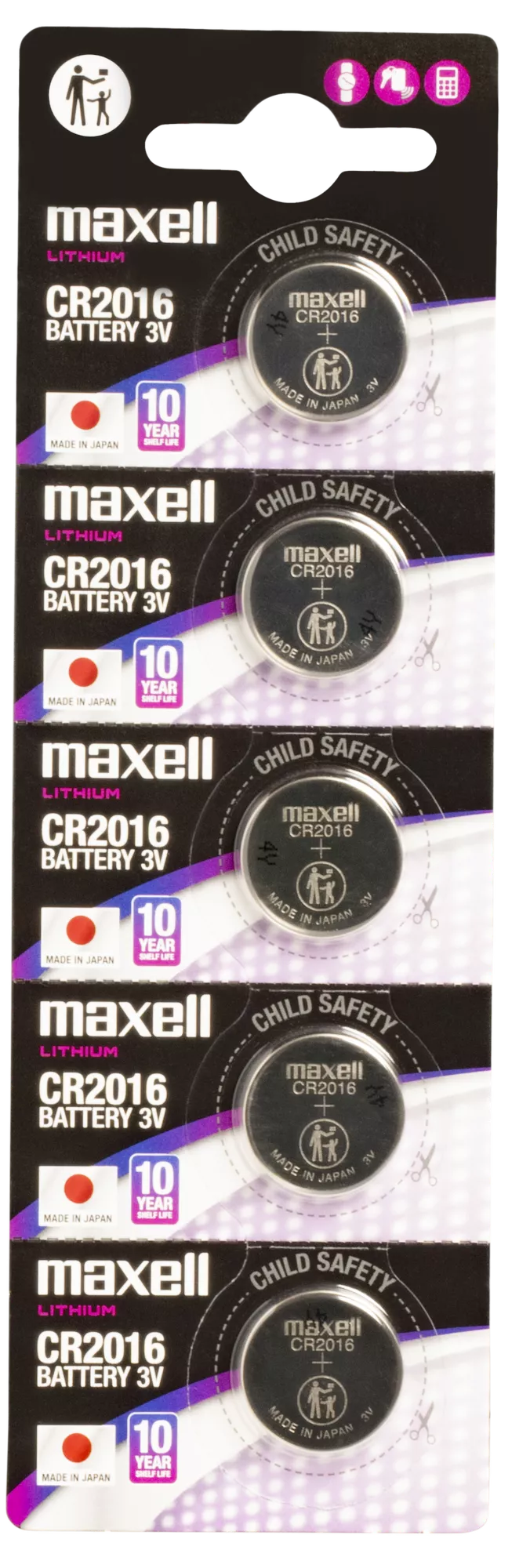 Maxell Bateria litowa pastylkowa CR2016 HOLOGRAM Blister 5 szt