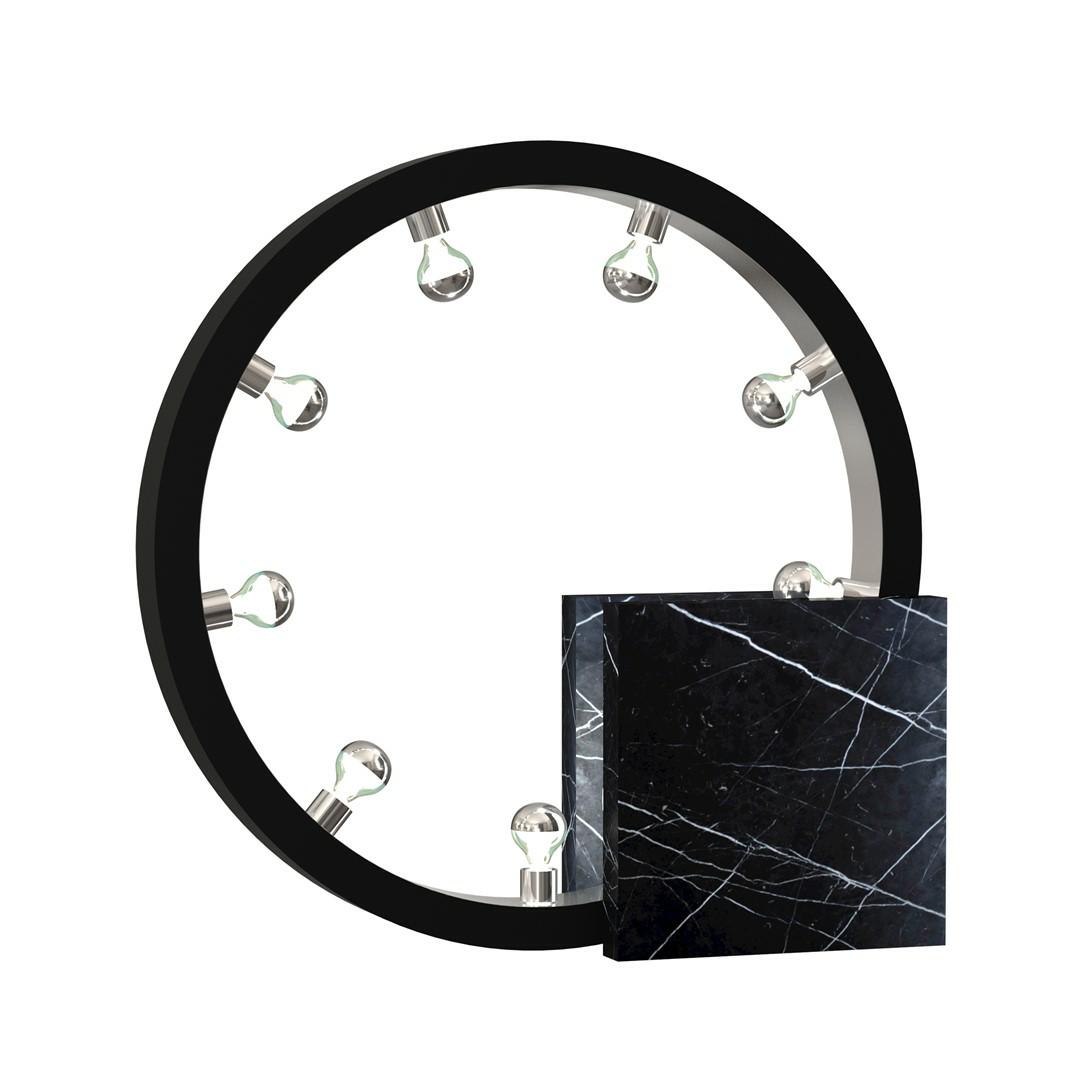Lampa Podłogowa CASSIOPEIA Marmur - Czarny