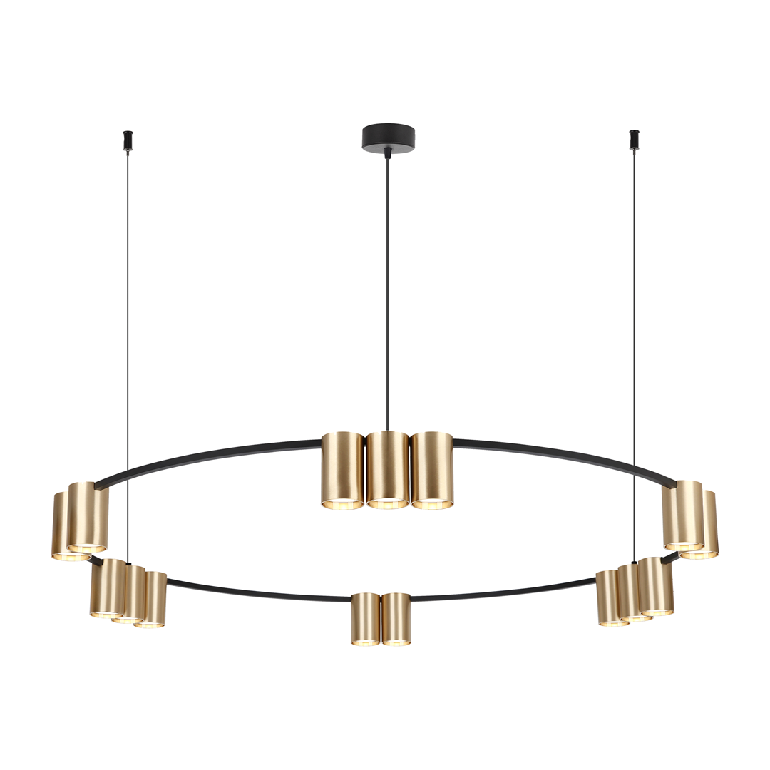Lampa Wisząca GENESIS Koło 15XGU10 - Złoty