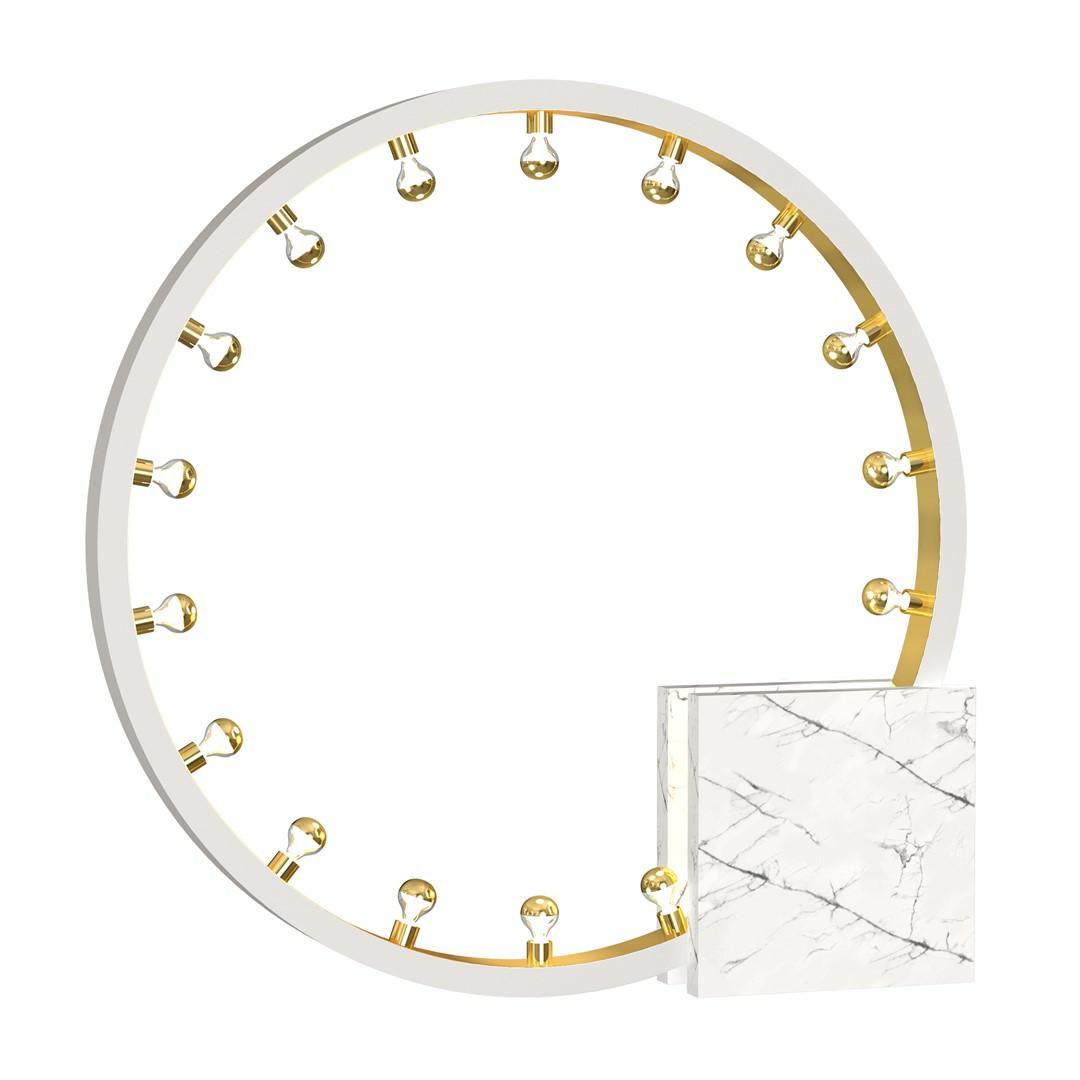 Lampa Podłogowa CASSIOPEIA Biały Złoty