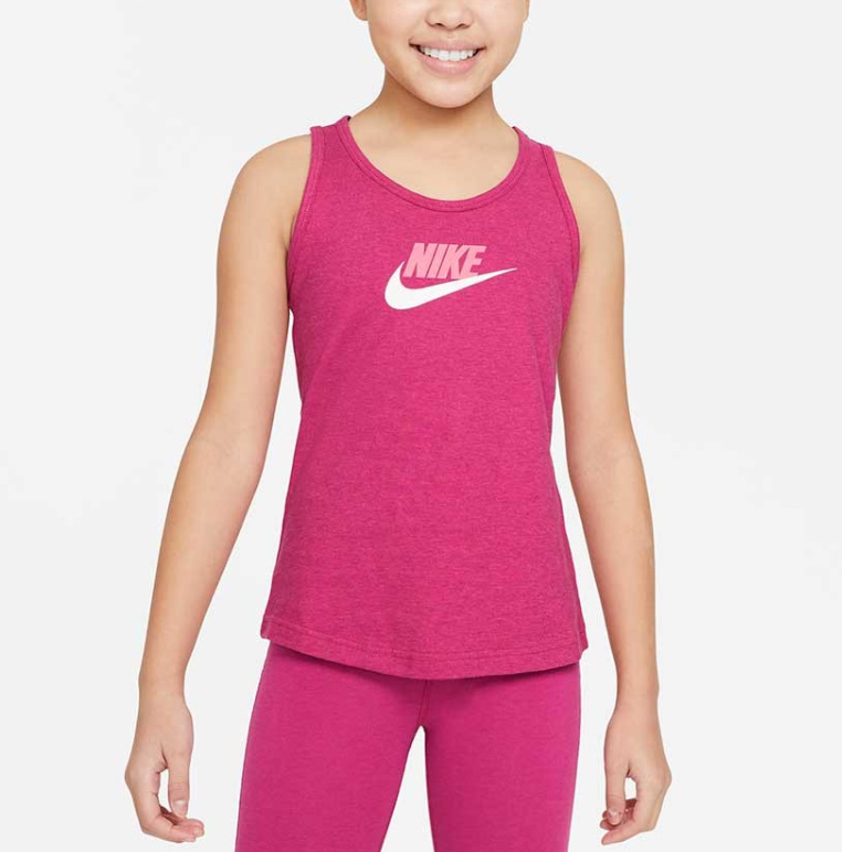 Czerwony dziewczęcy tank top Nike NSW Jersey DA1386-615 XL