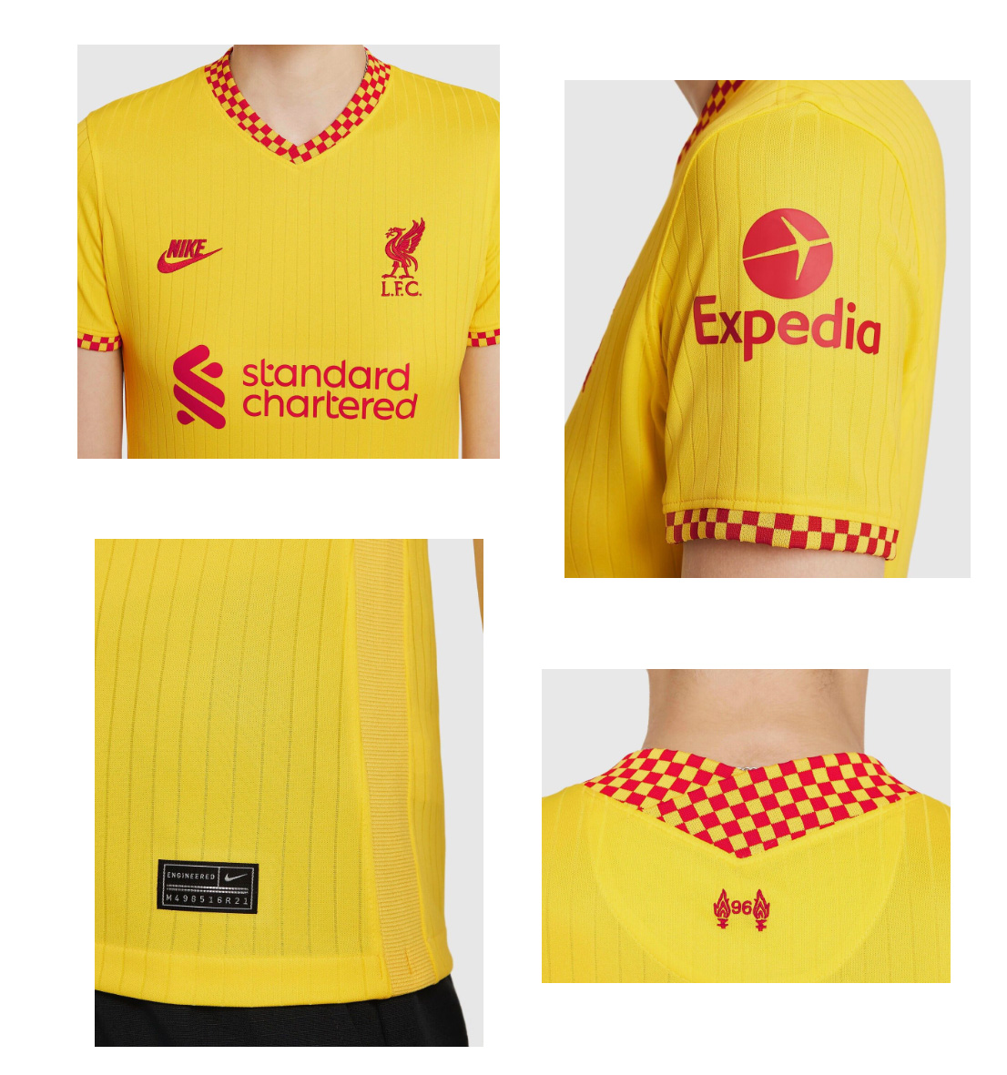 Koszulka damska Nike Liverpool FC 2021/22 żółta M detal