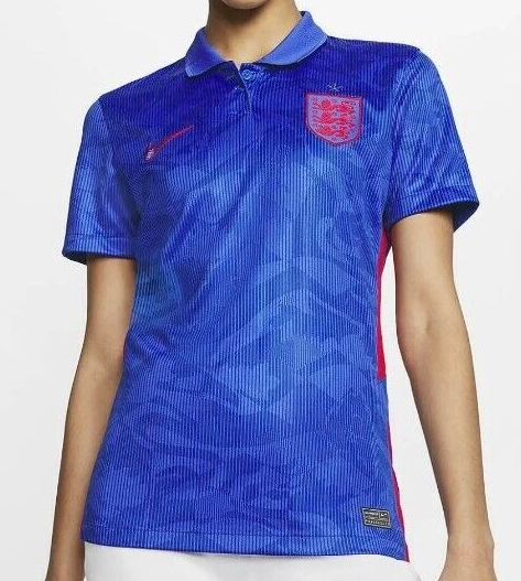 Damska koszulka Nike Breathe Anglia Niebiesko-Czerwona L – Widok ogólny