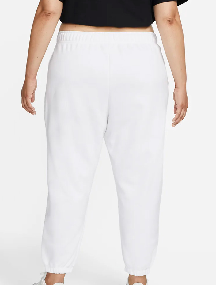 Białe spodnie dresowe damskie Nike DV5084-100 2X bok z kieszenią