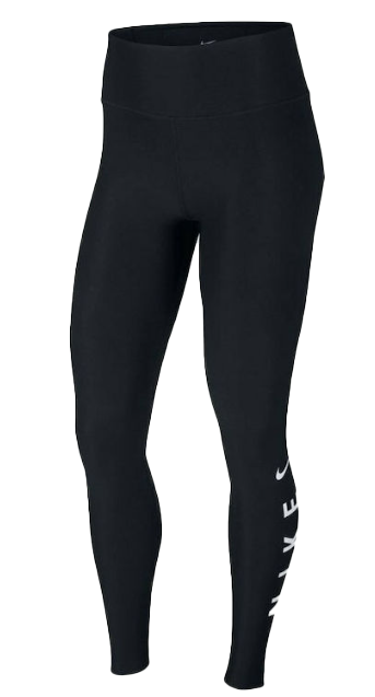 Czarne damskie legginsy Nike Power Victory 7/8 AH8438010 XS przód z logo Nike