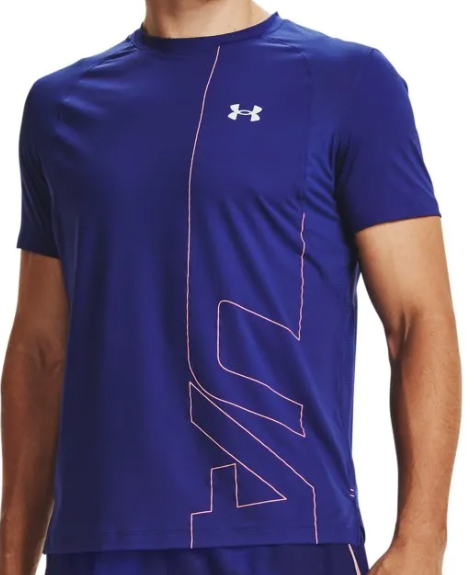 Niebieska męska koszulka Under Armour HeatGear Iso-Chill 1361478415 L przód