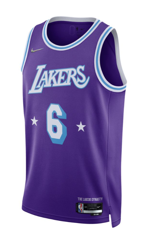 Fioletowa koszulka NBA Lakers LeBron James DB4032506 M City Edition