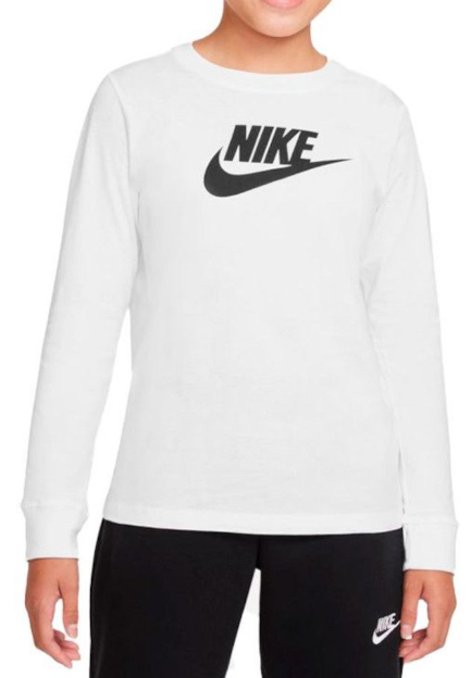 Biała młodzieżowa bluzka Nike Sportswear Icon Logo CZ1260-100 XL z logo Swoosh