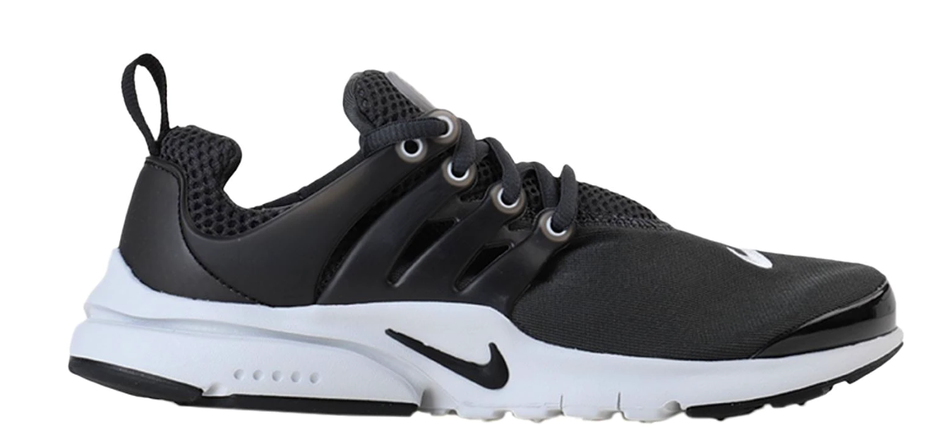 Czarno-białe młodzieżowe sneakersy Nike Presto GS 833875-015 r. 37,5 z elastyczną cholewką