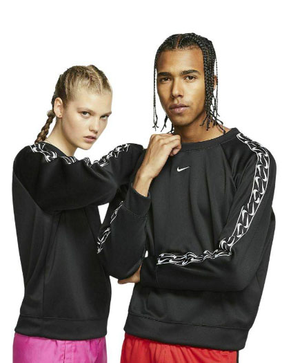 Czarna bluza unisex Nike Sportswear Logo Crew S przód