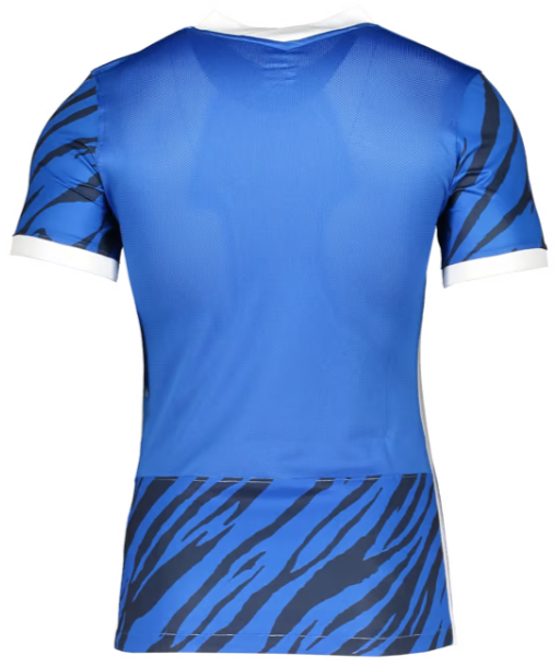 Niebieska męska koszulka Nike Dry NE GX2 CW3998463 L detal dekoltu