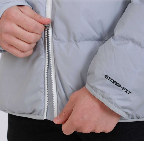 Biało-szara kurtka męska Nike Windrunner DD6795100 L bok z zamkiem i kieszeniami