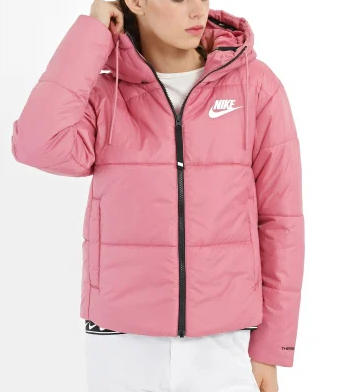 Damska różowa kurtka Nike NSW Therma-FIT Repel DJ6997-667 M przód z kapturem