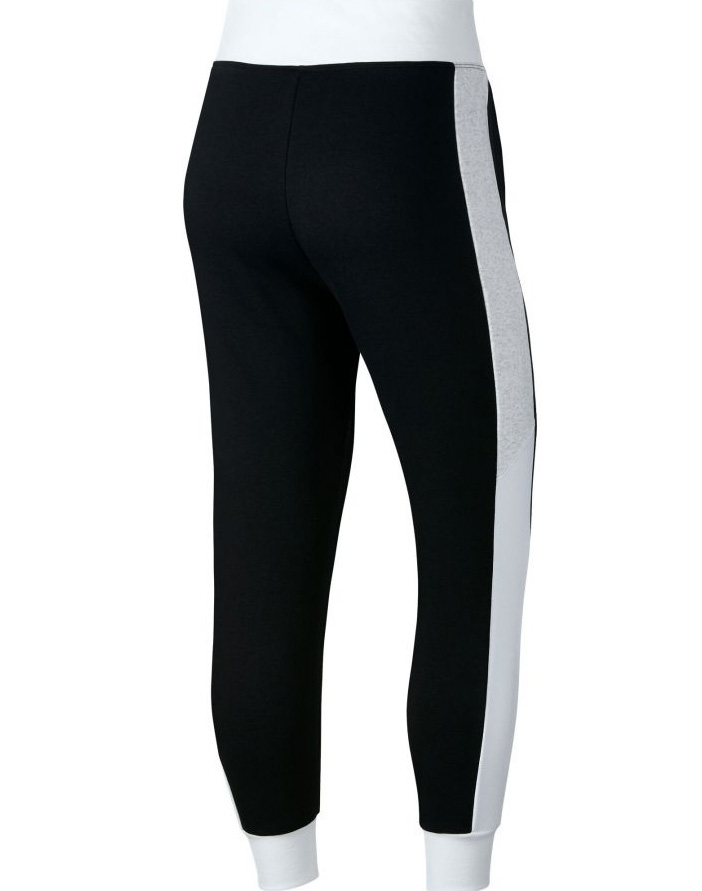 Czarne damskie spodnie dresowe Nike Air BV4775010 XL detal polarowej podszewki