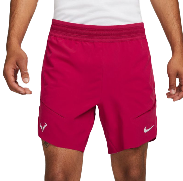 Czerwone męskie spodenki Nike Court Dri-Fit Advantage Rafa DD8543-614 XL przód z elastycznym pasem