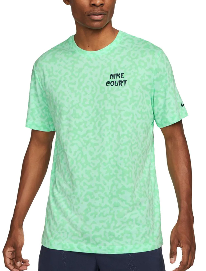 Zielona męska koszulka Nike DD8587-379 XS przód z technologią Dri-FIT i sportowym krojem