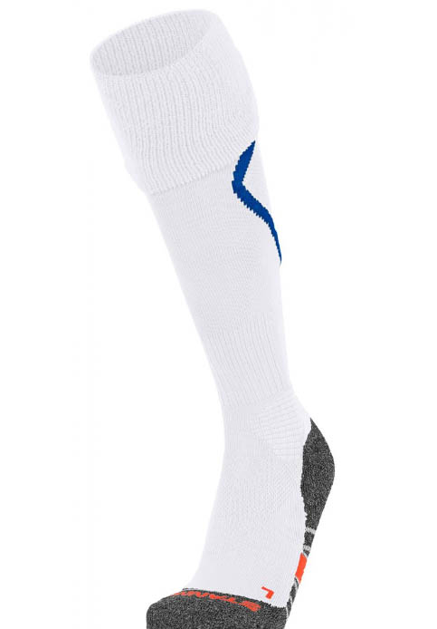 Białe getry piłkarskie Stanno Forza rozmiar 45-48 detal siatkowej struktury