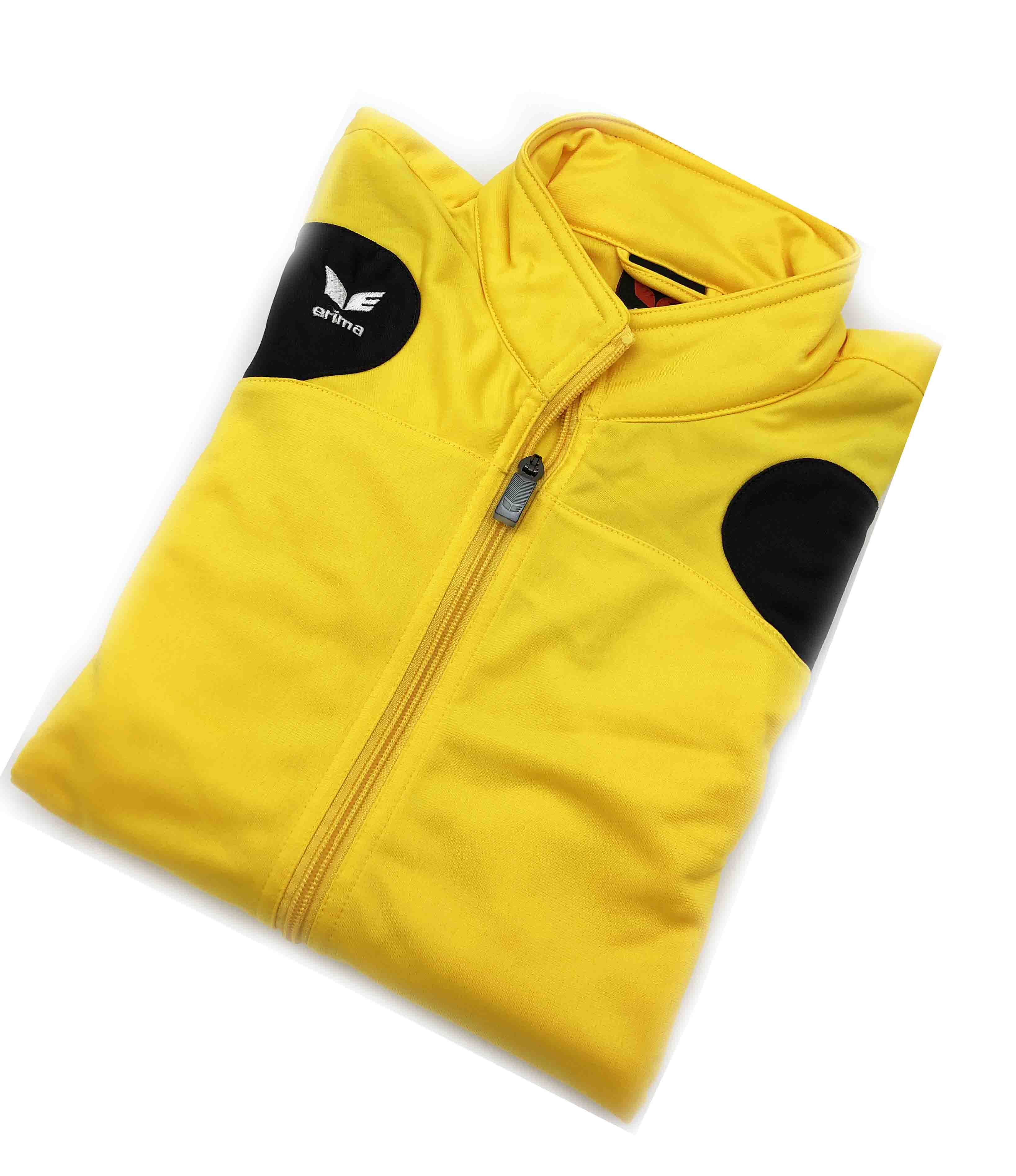 Żółto-czarny dres damski Erima Scorer 34 bok z detalami