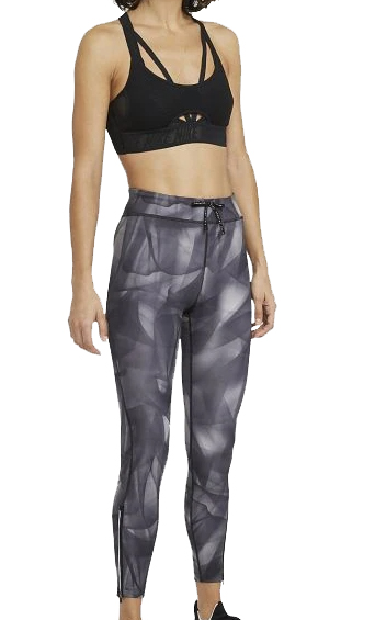 Multikolorowe damskie legginsy Nike Epic Faster Run Dri-FIT CZ9236010 XS bok z odblaskowymi elementami