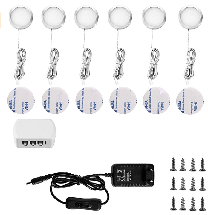 Zestaw 6 lamp LED podszafkowych 15W 1500lm 3000K
