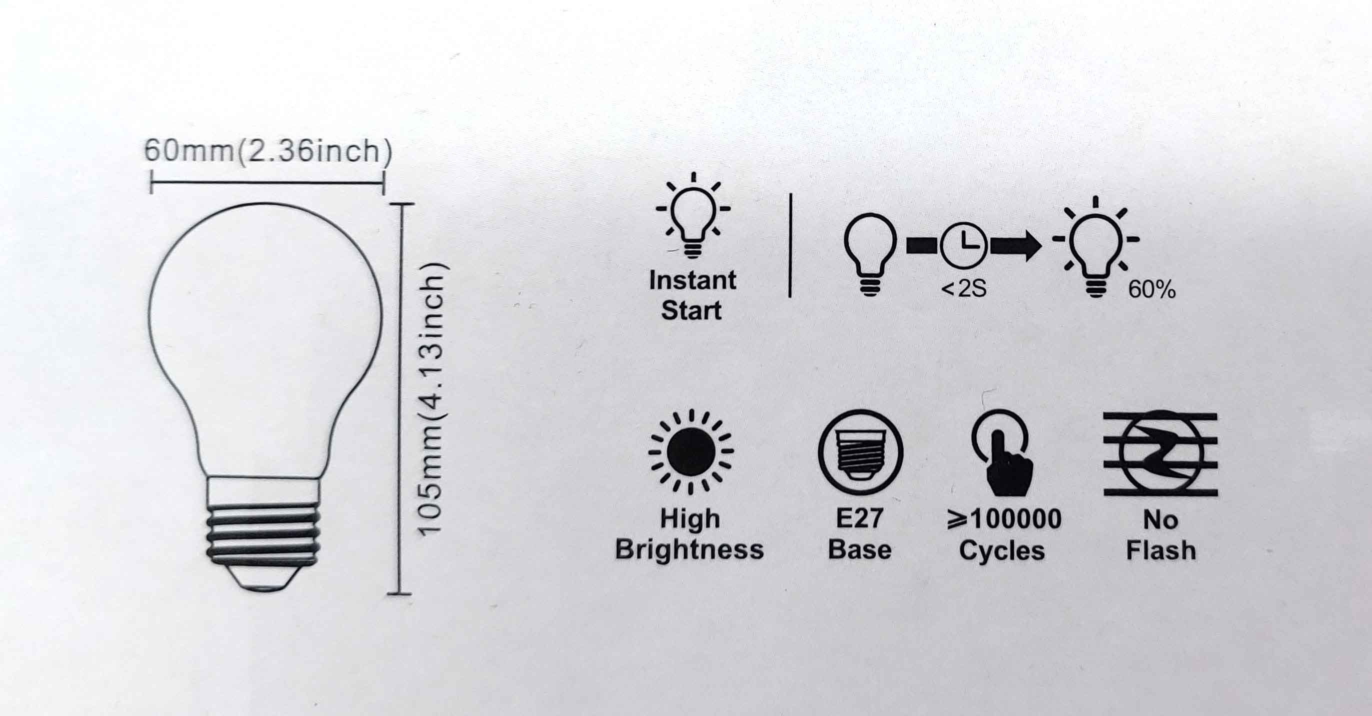 LVWIT Filament E27 7,5W 1055lm 2700K detal