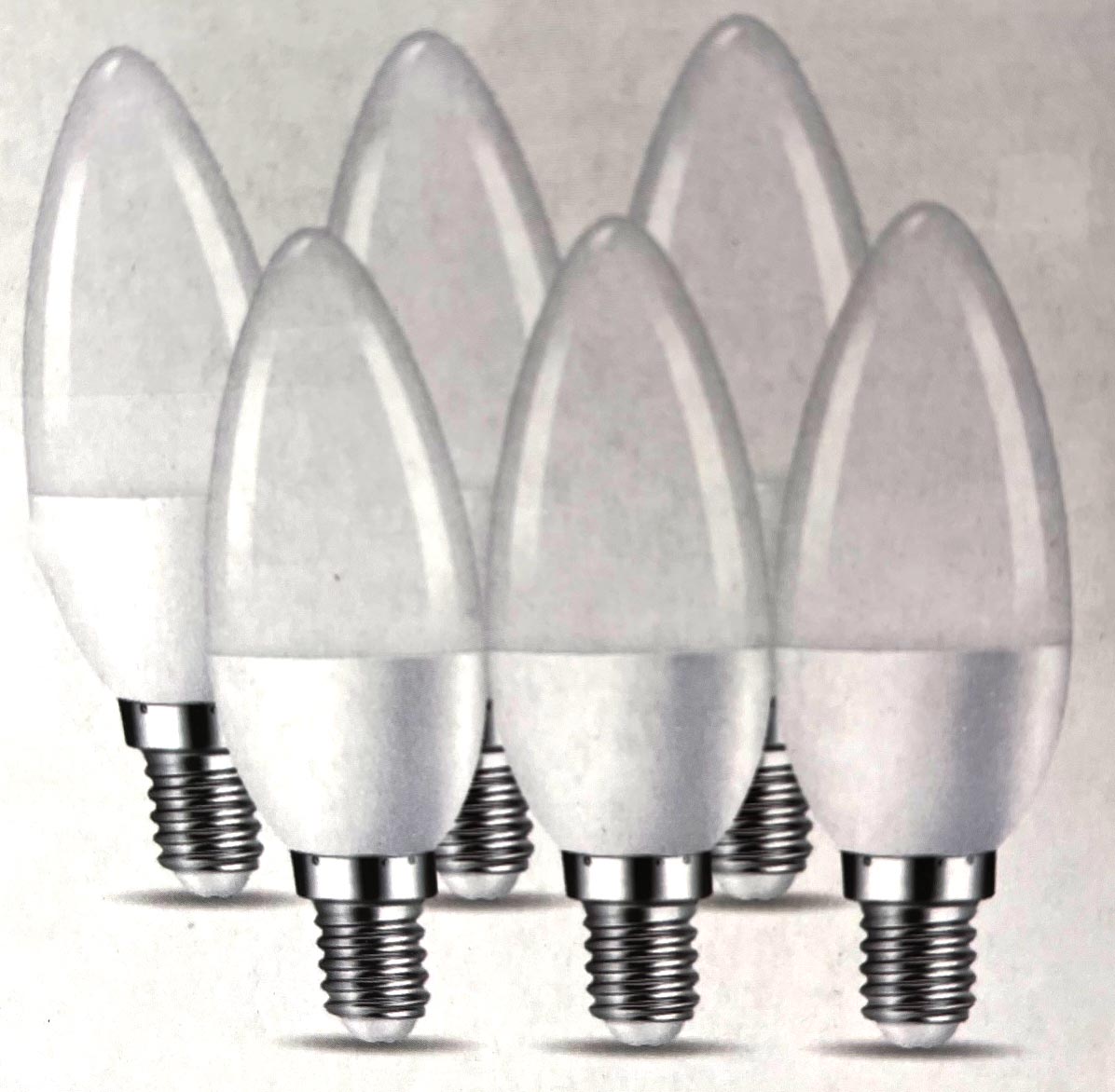 Zestaw 6 żarówek LED LVWIT 4,5W E14 470lm 6500K