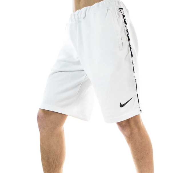 Białe męskie spodenki Nike NSW Repeat Short DD4496100 XL przód z logo