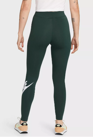Legginsy damskie Nike Sportswear Essential zielone XXS bok