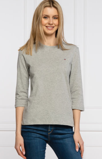 Szara bluzka damska Tommy Hilfiger Heritage XS tył z długim rękawem
