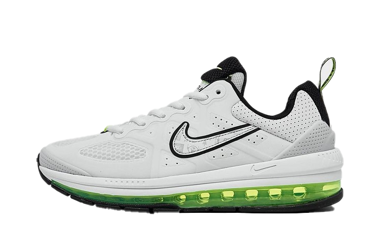 Białe młodzieżowe sneakersy Nike Air Max Genome GS CZ4652-103 r. 36,5 bok z czarnym logo