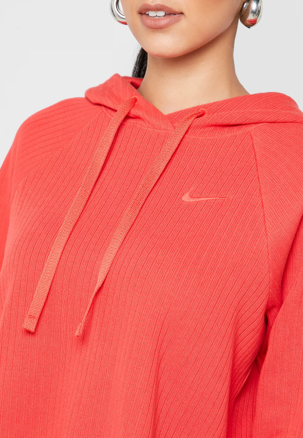Czerwona bluza damska Nike CJ2663-631 XXL przód z kapturem