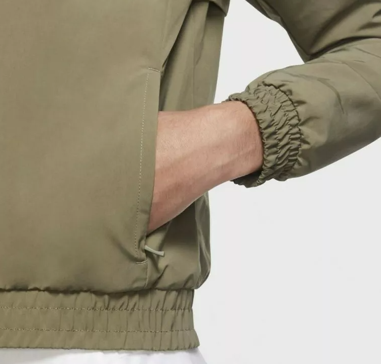 Damska zielona kurtka bomberka Nike Golf Shield CK5858-222 XXL-Tall przód z kieszeniami na zamek