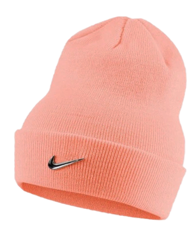 Różowa czapka Nike Beanie Metal Swoosh DA1997697 dla dzieci z logo