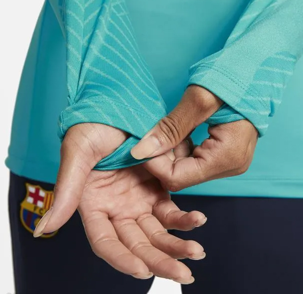 Bluza damska Nike FC Barcelona Strike Elite niebieska XS bok