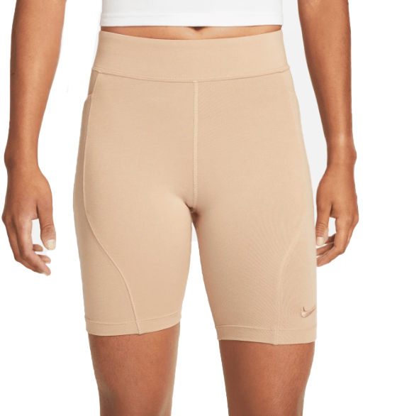 Spodenki rowerowe damskie Nike Everyday Modern beżowe XS DQ6162-200 przód