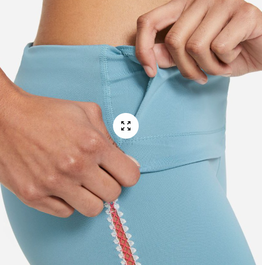 Damskie legginsy Nike Yoga DA1037-424 niebieskie XS przód