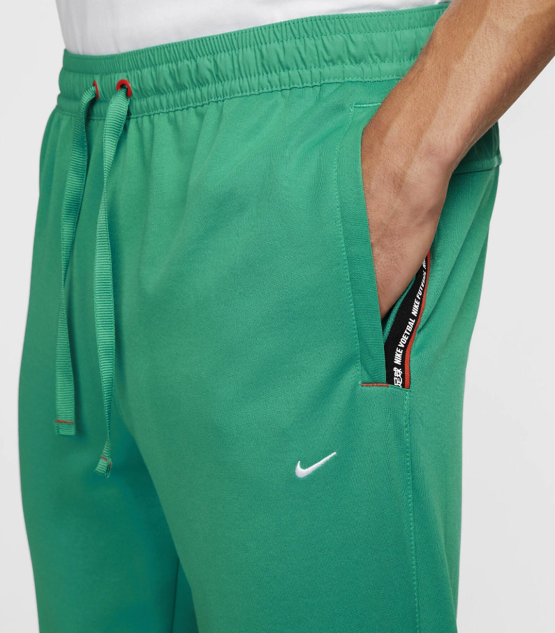 Zielone spodnie męskie Nike F.C. Tribuna Football DC9067-370 XS bok z kieszenią na zamek