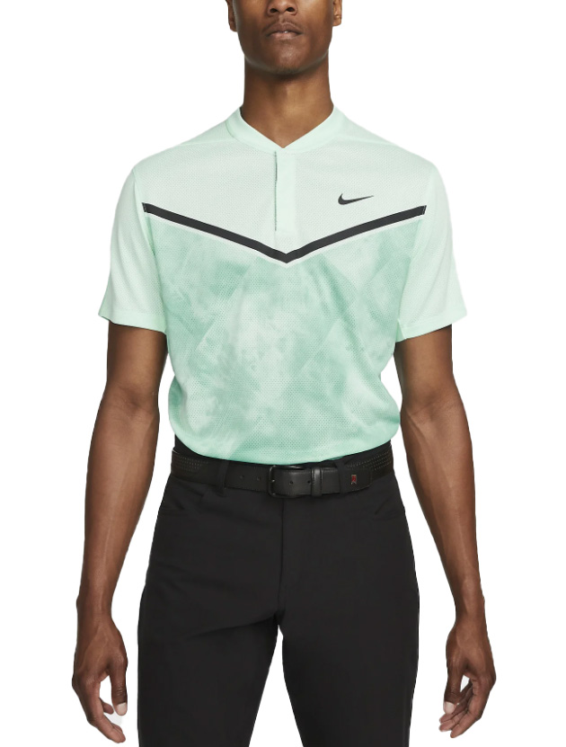 Zielona koszulka polo Nike ADV Tiger Woods DH0916379 L z siateczkowym materiałem