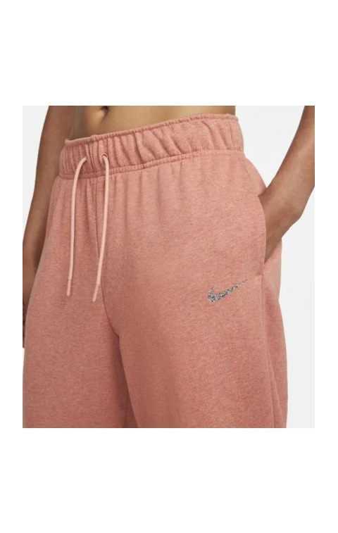 Spodnie dresowe damskie Nike Sportswear Essentials 1X pomarańczowe bok