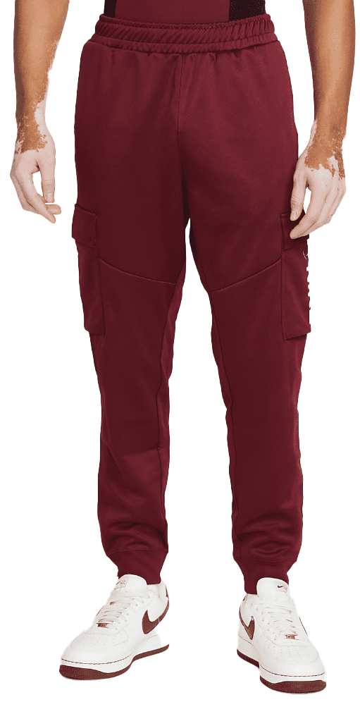 Bordowe męskie spodnie Nike Sportswear Hybrid DV2331-638 XXL przód z luźną nogawką