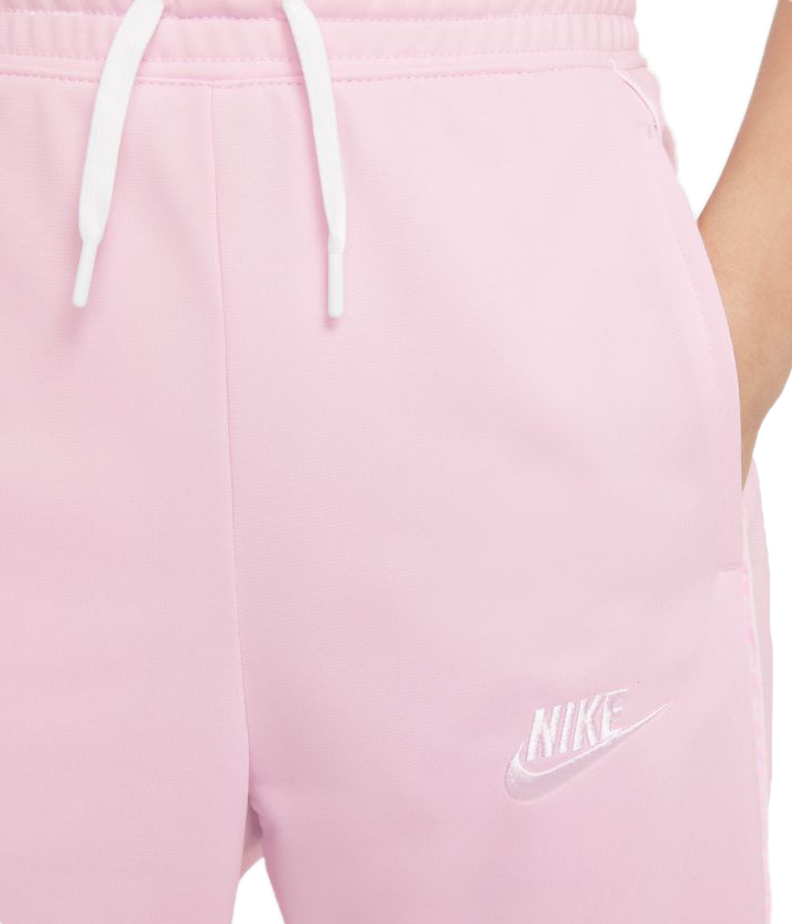 Różowe spodnie dziewczęce Nike NSW DD6302-663 XL z wysokim stanem
